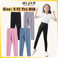 BEEKID Legging Kanak Perempuan Leggings Tipis Skinny Stretch Pants Yoga Tight Pant Seluar Budak Pere