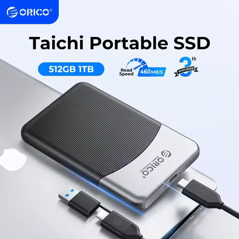 ORICO Taichi Portable SSD 500MB/S 2.5 inch External Solid State Drive USB 3.2 Gen1 Type- C PSSD for 