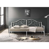 Monolife Ready Stock White Loving Day Bed Single METAL BED FRAME / Katil Besi Single Putih DB 95011