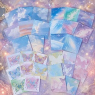 Magical Pastel Style Glueless Note Paper 8×8 (24 sheets_8 designs)