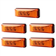 (LAWB) 5X 3 Led 3.9Inch Car Truck Side Marker Light Tail Rear Lamps Indicator Marker 10-24V for Trai
