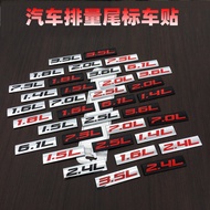 Car Three-Dimensional Displacement Car Logo 1.8 L2.0 L2.4 L3.6 L5.7 L6.4 L4.0 L Displacement Tail Lo