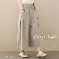 Anoya Kulot Linen Rami Kulot Wanita Ootd Korea Style Celana Panjang Wanita Dewasa Terbaru 2023 Viral