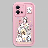 Case For VIVO V25 5G V25e X80 Lite 5G New Simple Phone Cute Dog Silicone Soft Shell Small Group Shoc