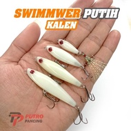 Umpan Lure SWIMMERBAIT Putih Susu KALEN untuk HAMPALA dan ikan predator