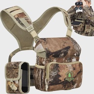 Wild Cedar กล้องส่องทางไกล Harness Chest Pack พร้อม Rangefinder กระเป๋า Bino Harness พร้อม Rain Cove