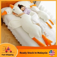 【50-160CM】Goose Plush Toy Big White Duck Plushie Long Sleeping Pillow Cartoon Animal Stuffed Toys Bi