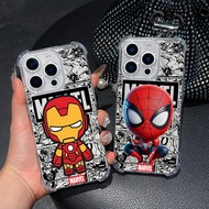 Ironman Spiderman Hulk Venom Marvel Cute Clear Phone Case For Samsung A57 A37 A56 5G A55 A54 A53 A17