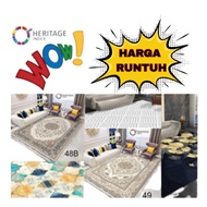 Karpet XL 200cm x 150cm Janji Gulung Heritage 5D Permaidani Velvet Carpet Rug Mat 3D Permaidani