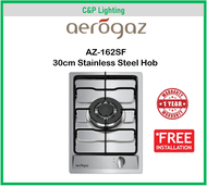 Aerogaz 30cm Stainless Steel Cooker Hob with 1 Burner AZ-162SF