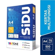 SIDU Sinar Dunia 75gsm HVS Paper A4 Size | F4/1 rim