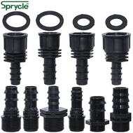 SPRYCLE 4PC 1/2" 3/4" Female Male Thread Connector To Barb 16mm 20mm 25mm PE Hose Adapter Garden Irr
