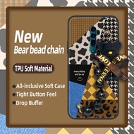Waterproof Dirt-resistant Phone Case For OPPO Reno 10X ZOOM/10X/10X Pro soft case Bear bracelet cute Skin-friendly feel