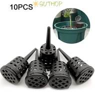 GUTHOP 10 PCS Fertilizer Mesh Basket with Lid for Succulent Orchid Bonsai Plastic Plant