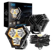 DXZ 45C01-Spot 50W High Brightness 4.5Inch Square Cube LED Pods Amber Backlight Off-Road Driving New