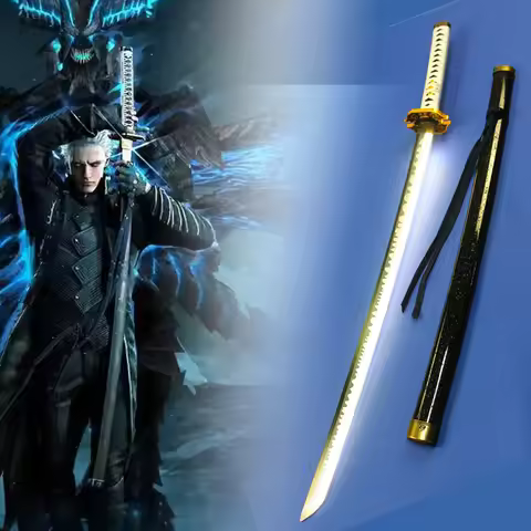 104cm Luminous Vergil Yamato Katana Led Light Sword Anime Devil May Cry 5 Cosplay Prop Real Size Jap