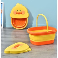 Adult/child foot wash bucket massage foot bucket foldable 足浴桶儿童洗脚桶带按摩泡脚桶成人足浴盆加高便携式可折叠洗脚盆