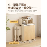 ❁The dining table is modern, simple, small-sized household solid wood folding sideboard integrat B☾
