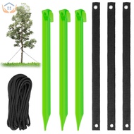 3Pcs Tree Stake Kit Support for Leaning Tree 12inch Young Tree Staking Anchor Kits Reusable Sapling 