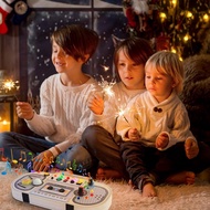 Wooden Digital Voice Recorder,5 Music Toggle Switchs Toy,Toddler Busy Board with 7 LED Light  Toy