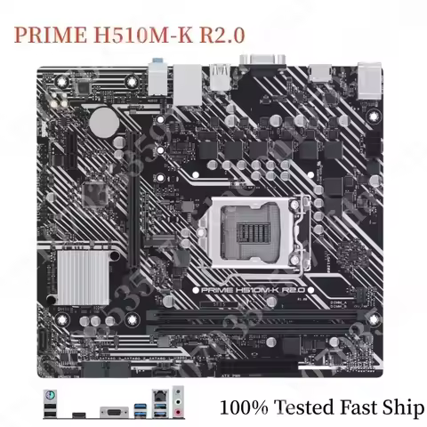 For ASUS PRIME H510M-K R2.0 Motherboard LGA 1200 DDR4 H470 64GB Micro ATX Mainboard 100% Tested Fast