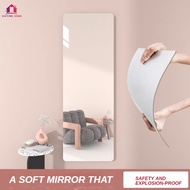 Household Mirror Stickers Wall Self-Adhesive Full Body Dressing Mirror Dormitory HD Mirror Stickers 