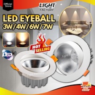 🔥HOT🔥 LED Recessed Eyeball 3W 4W 6W 7W LED COB SMD Recessed Light Daylight / Warmwhite LED Mini Downlight Lampu Siling
