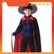 Vampire costume red and black cape for children and adults