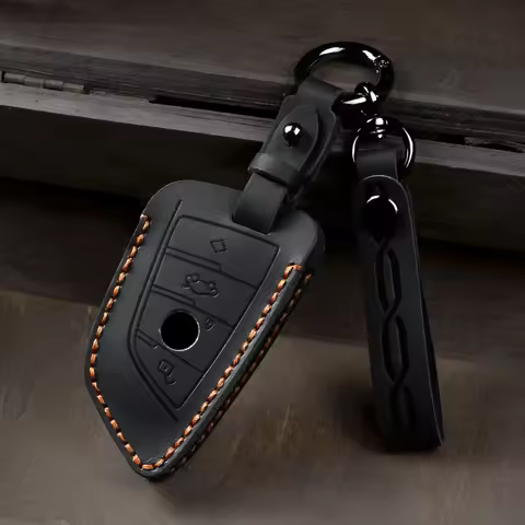 Leather Car Key Case Cover for BMW X1 X3 X4 X5 F15 X6 F16 G30 7 Series G11 F48 F39 520 525 f30 118i 