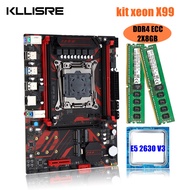 Kllisre LGA 2011-3 motherboard kit xeon x99 E5 2630 V3 CPU 2pcs X 8GB =16GB 2133MHz DDR4 ECC memory