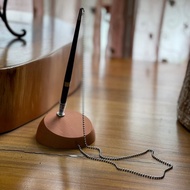 Bestar 櫃台鍊筆座 木質筆插座 銀行櫃檯筆座