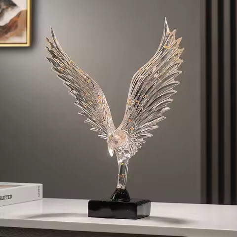 Abstract Gold Eagle Decoration Beautifully Resin Angel Wing Craftwork Sculpture Ornament Angel Wing 