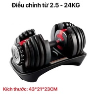 Tạ tay điều chỉnh KINGBOX - Chất liệu Gang bọc nhựa 20kg và 25kg - 1 Tay