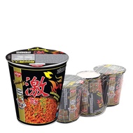 นิสชิน คัพ บะหมี่กึ่งสำเร็จรูป รสไก่เผ็ดเกาหลี 71 ก. x 3 NISSIN Premium Cup Instant Noodle Korean Ho