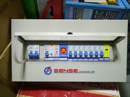 SENSE ตู้ควบคุมไฟฟ้า (ตู้คอนซูมเมอร์ยูนิต) รุ่น S6N ขนาด 6 ช่อง พร้อมเครื่องตัดไฟรั่ว (RCD) และอุปกร