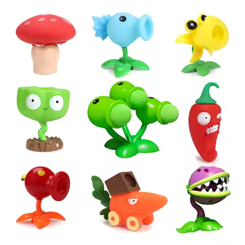 25 Style Plants Vs. Zombies 2 Game Peripheral Soft Glue Toys Chomper Pea Shooter Snow Pea Pepper-pul