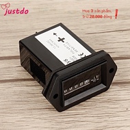 JUSTODO Engine Hour Meter, 12-36V DC Hour Meter Timer, Universal Timer Mechanical Hour Meter Boat