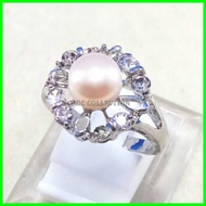 CINCIN BATU AKIK PERMATA NATURAL MUTIARA AIR TAWAR TAMPIL CANTIK TANPA MAHAL