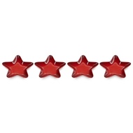 เซ็ทจานเซรามิครูปดาว4ใบสีแดงSET OF 4 20CM STAR PLATES CERISE