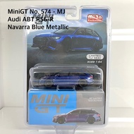 MiniGT No. 574-MJ Audi ABT RS6-R Navarra Blue Metallic LHD/USA Blister Packaging