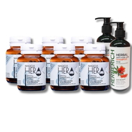 Magicus Hera มาจิคัสเฮร่า วิตามินลดผมร่วง 6 กระปุก แถมฟรี!! แชมพูลดผมร่วง Herberich ขนาด 250 ml. : 2