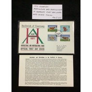 1970 Guernsey Agriculture & Horticulture In Guernsey First Day Cover Note:Minor Toning