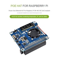 Raspberry Pi POE HAT Network with OLED IP Address Temperature FAN Control Display GPIO Expansion