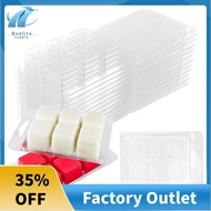 30pcs Wax Melt Container Clamshell Packaging Mold Box 6 Cavity Clear Plastic Cube Tray Wax Melt Clam