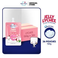 Mogu Mogu Jelly Lychee Flavor with Nata de Coco 150 g. 36 Pouches (1 Carton) Nata de Coco Jelly Coco