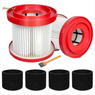 2Pack 49-90-1900 HEPA Filter for  Cordless  Vacuum 0780-20 0880-20,with 4 Foam Sleeve Filters&1 Brus