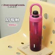 1000ml 1L Portable Gradient Sporty Gym Fitness Outdoor Water Bottle Handle Motivational Flower Tea T