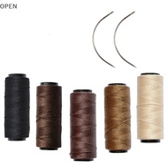[OP] 1 Pcs Weaving Threads With 2 Pcs C Shaped Needles Hair Salon Supplies Crochet Hook Needle Wig M