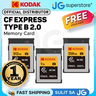 KODAK CFexpress Type B V2.0 256GB/512GB/1TB Memory Card with Up to 1700MB/s Read Speed & 4K/8K Video