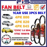 FIS Gaido Fan Belt Honda Civic EK 1.6 SO4 Air Cond Alternator Power Steering Belt 4PK800 4PK820 4PK8
